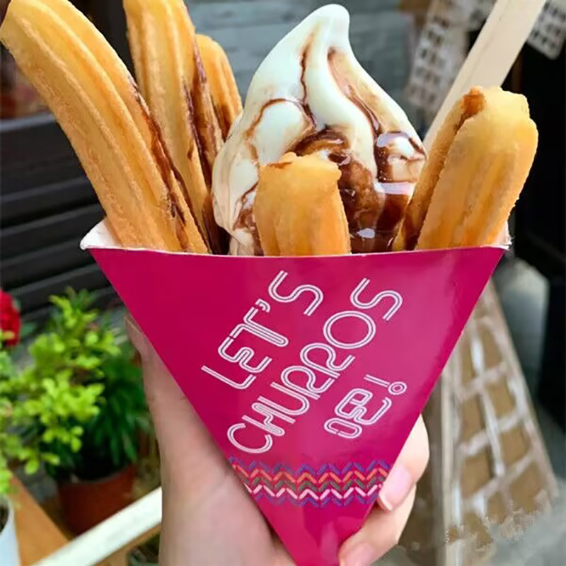 Food Snacks In Spanish - 100개 스페인 간식 추로스 테이크아웃 박스