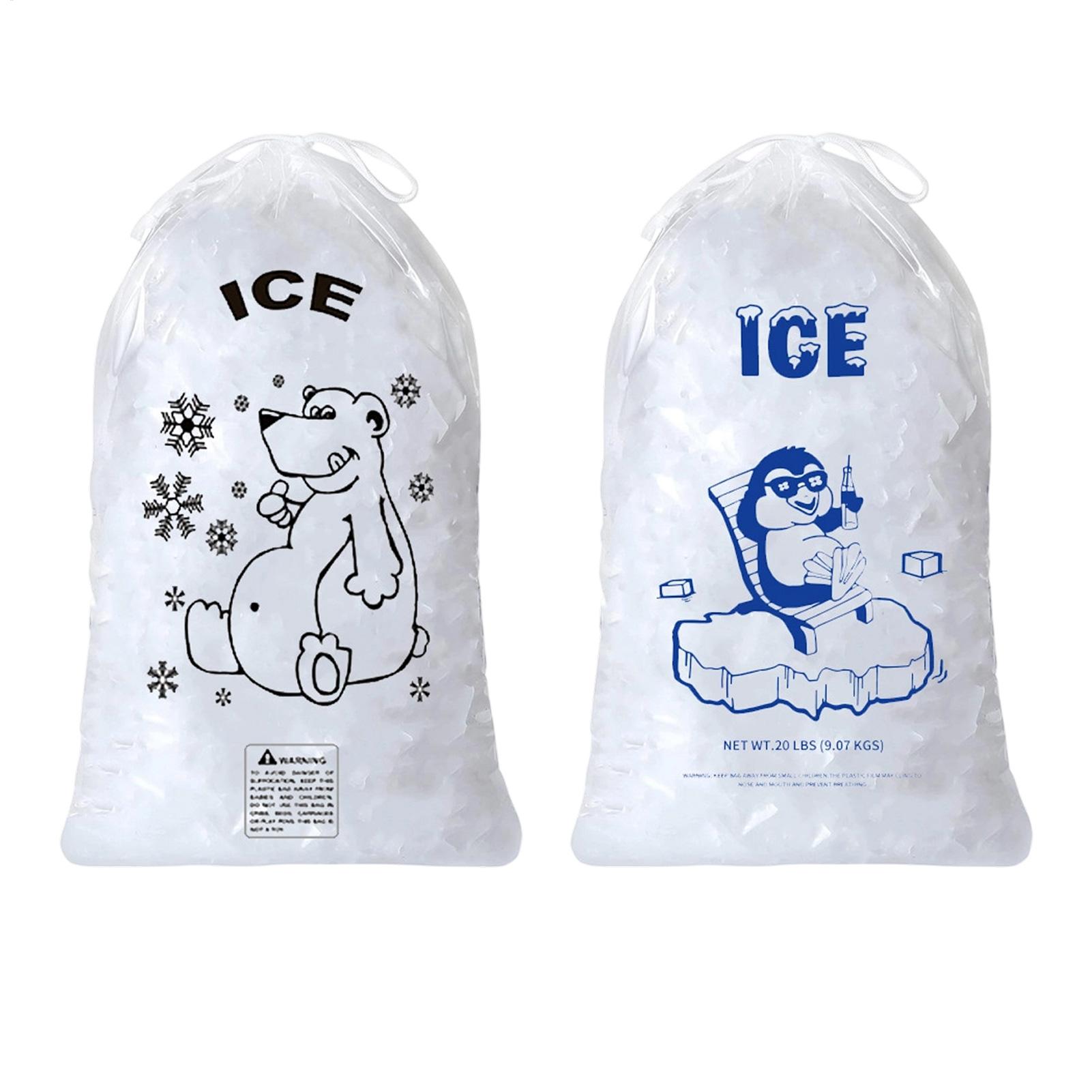 아이스백 50개, 고강도 드로스트링 플라스틱 아이스 큐 - Food Snacks Delivery 리뷰 및 가격