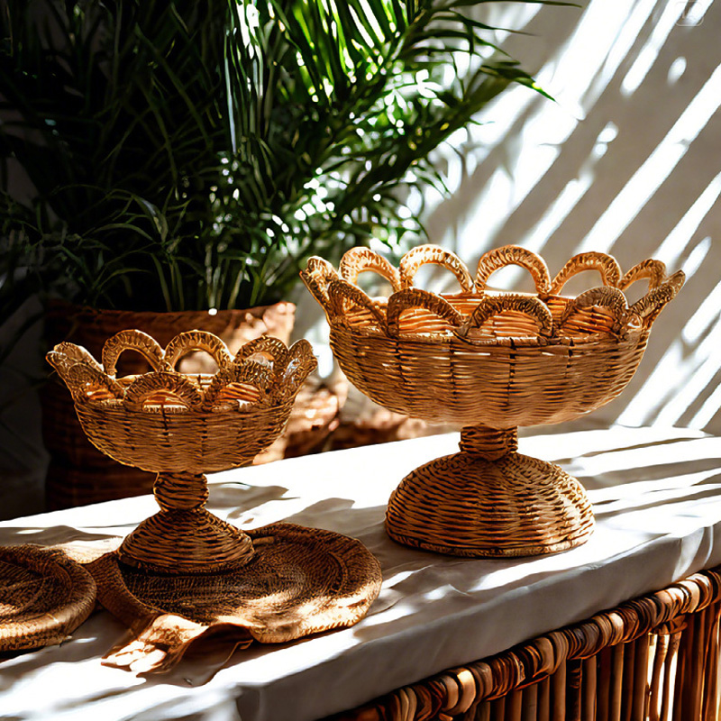 라탄 받침대 과일 그릇 고급 홈데코 서빙 바구니 사탕  - Food Snacks With Fiber 리뷰 및 가격